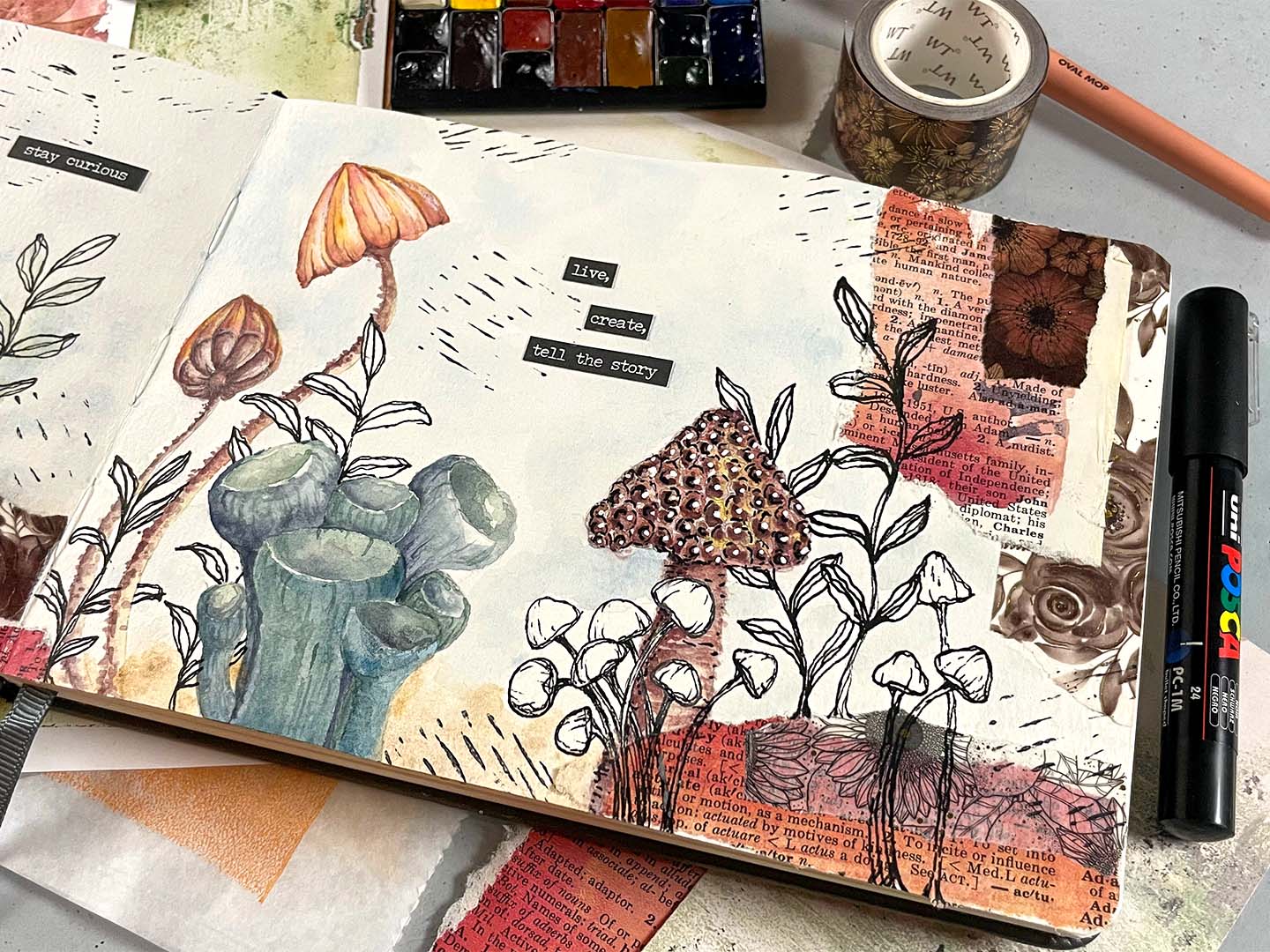 New Art Journal With Me  Watercolor + Doodles Video • Notable Ink